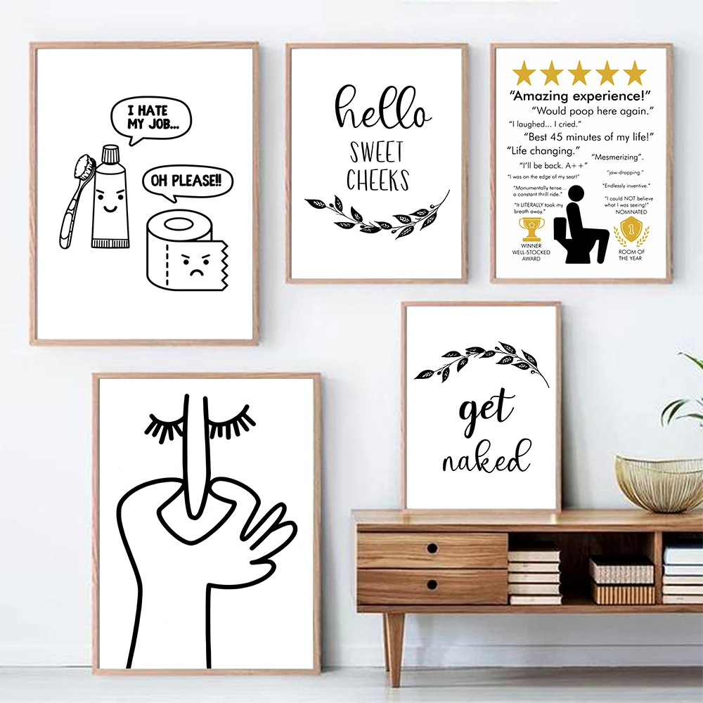 Home Bathroom Rules - Toilet Humour Bad Smell Cute Line