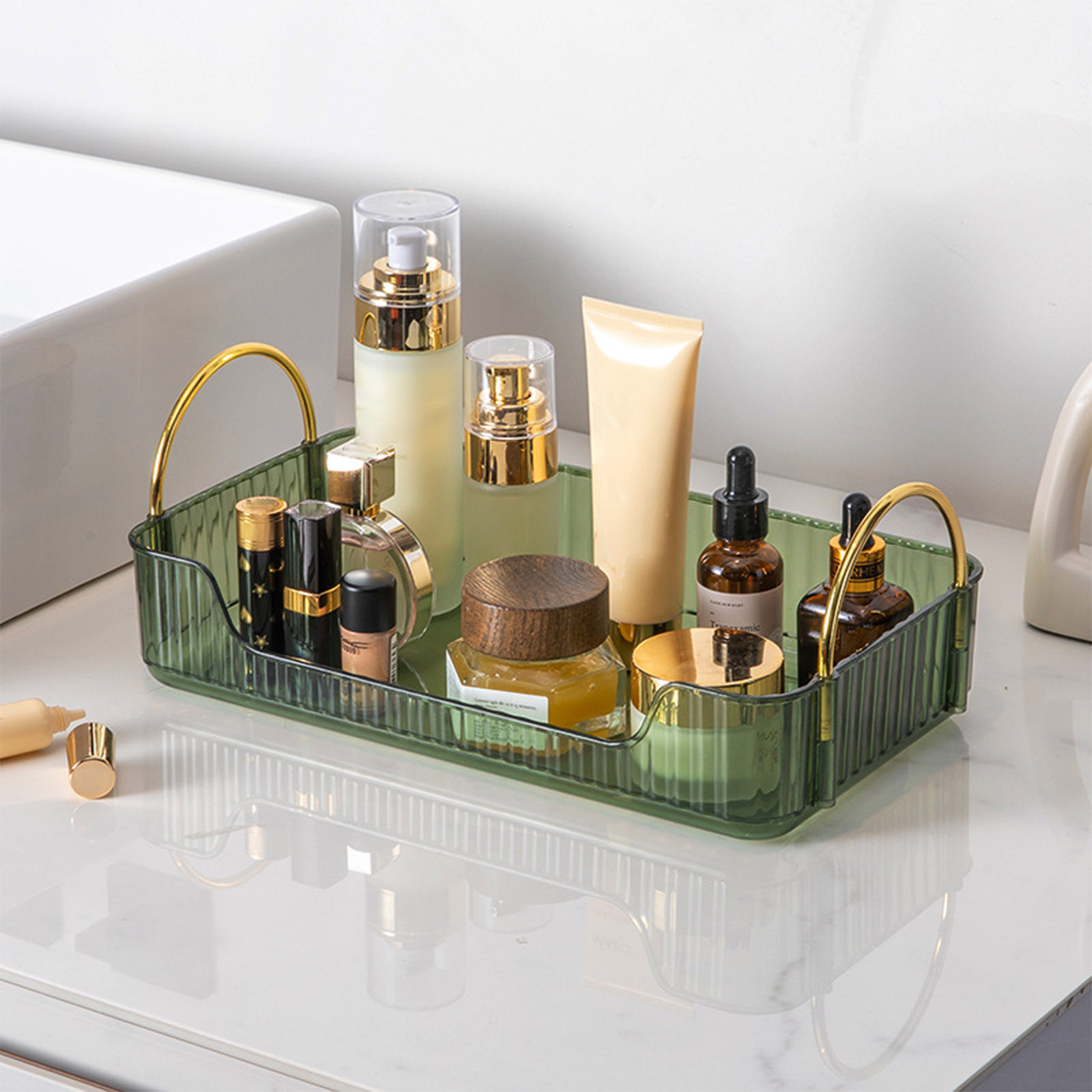 Home Bathroom Equipment - Bathroom Organizer Rack Light Luxury Acrylic