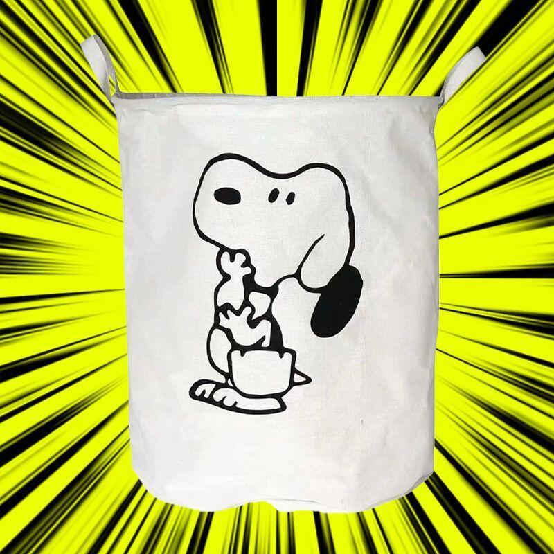 Home Edit Bathroom Organizer - Snoopy Cotton Fabric Laundry Hamper Foldable