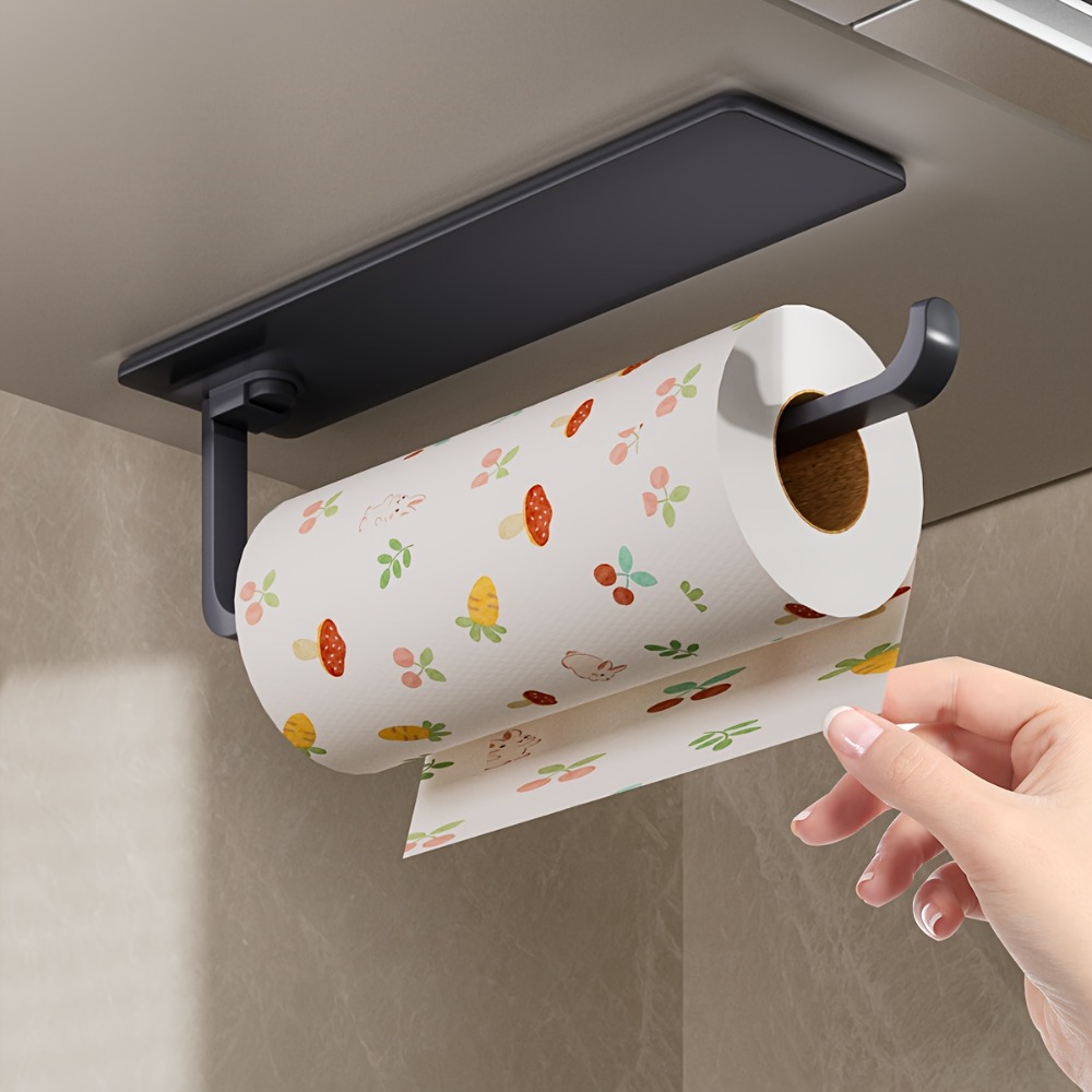 Home Bathroom Towel Dispenser - 1pc Kitchen Towel Holder - Hanging