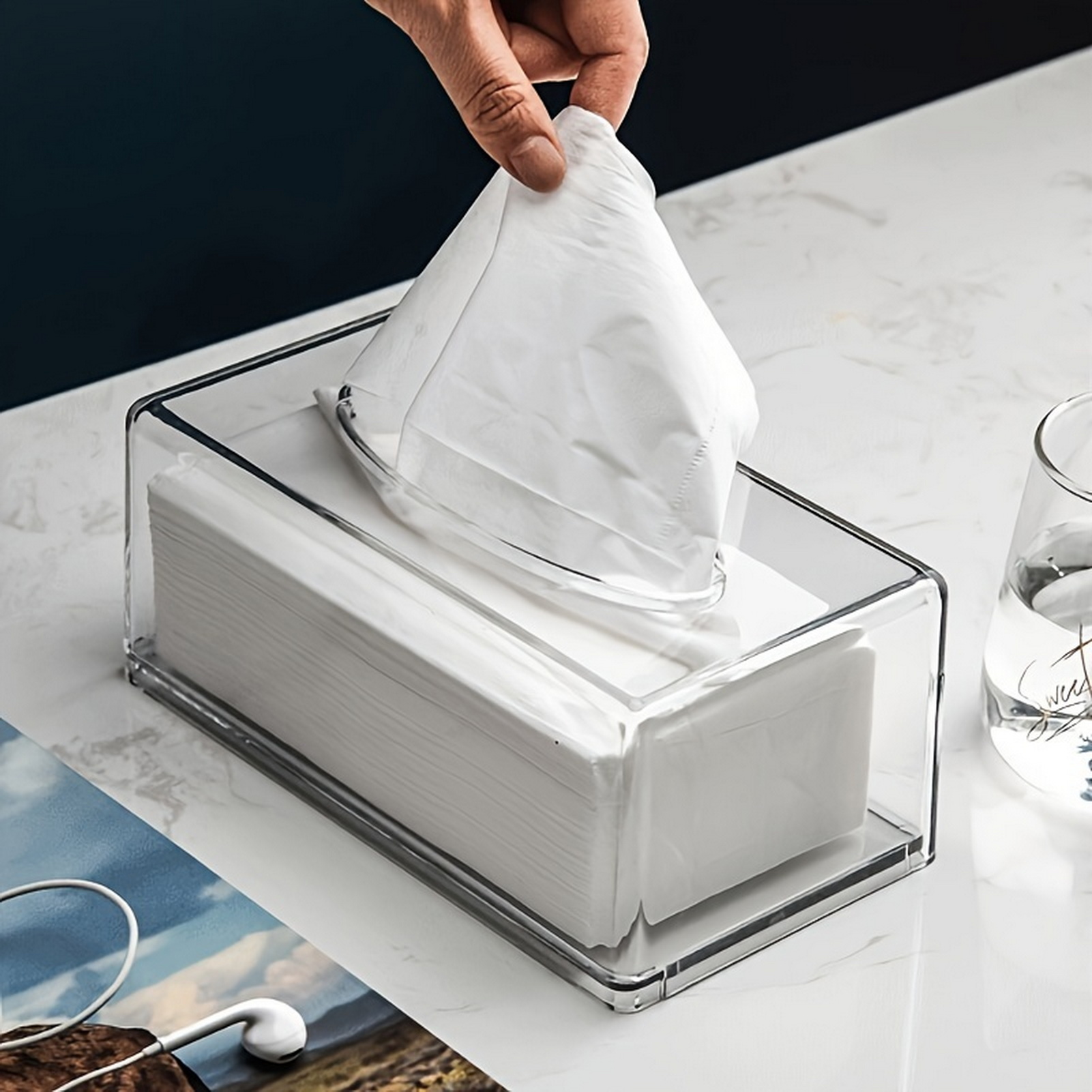 Home Bathroom Towel Dispenser - Home Office Tissue Box Dispenser Organizer