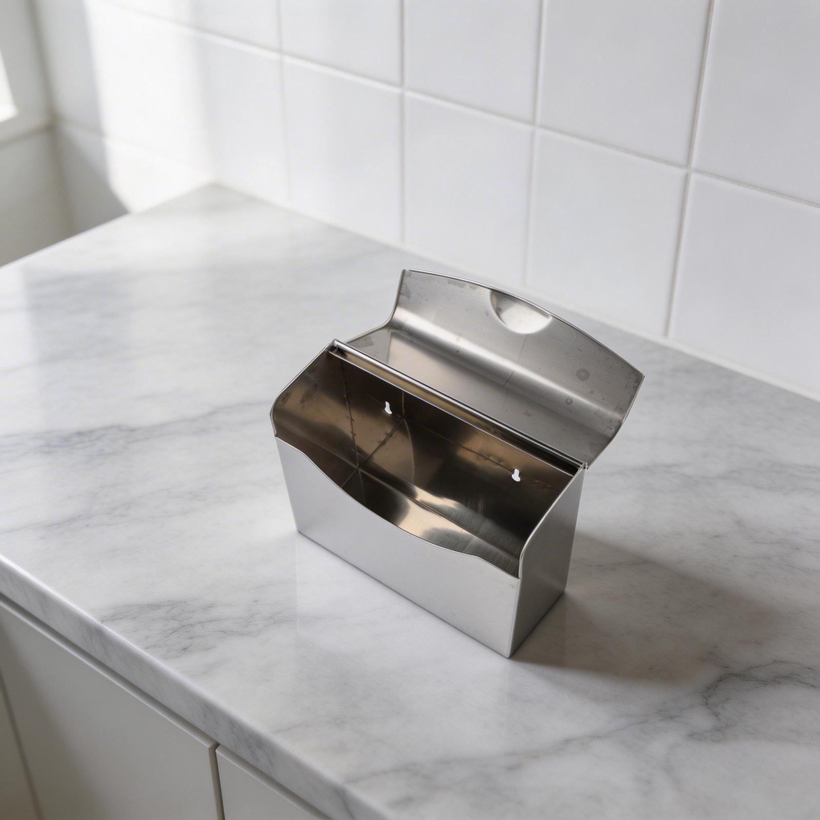 Home Bathroom Fittings - Stainless Steel Sanitary Napkin Waste Receptacle