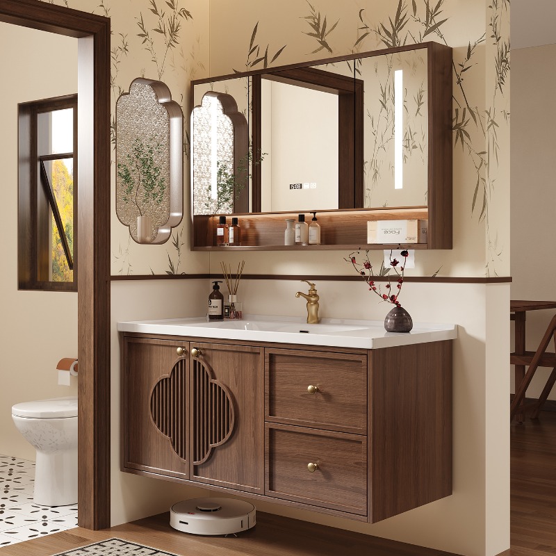 Home Bathroom Vanity Combo - Luxury Modern Cupboard Paper Drawers Space