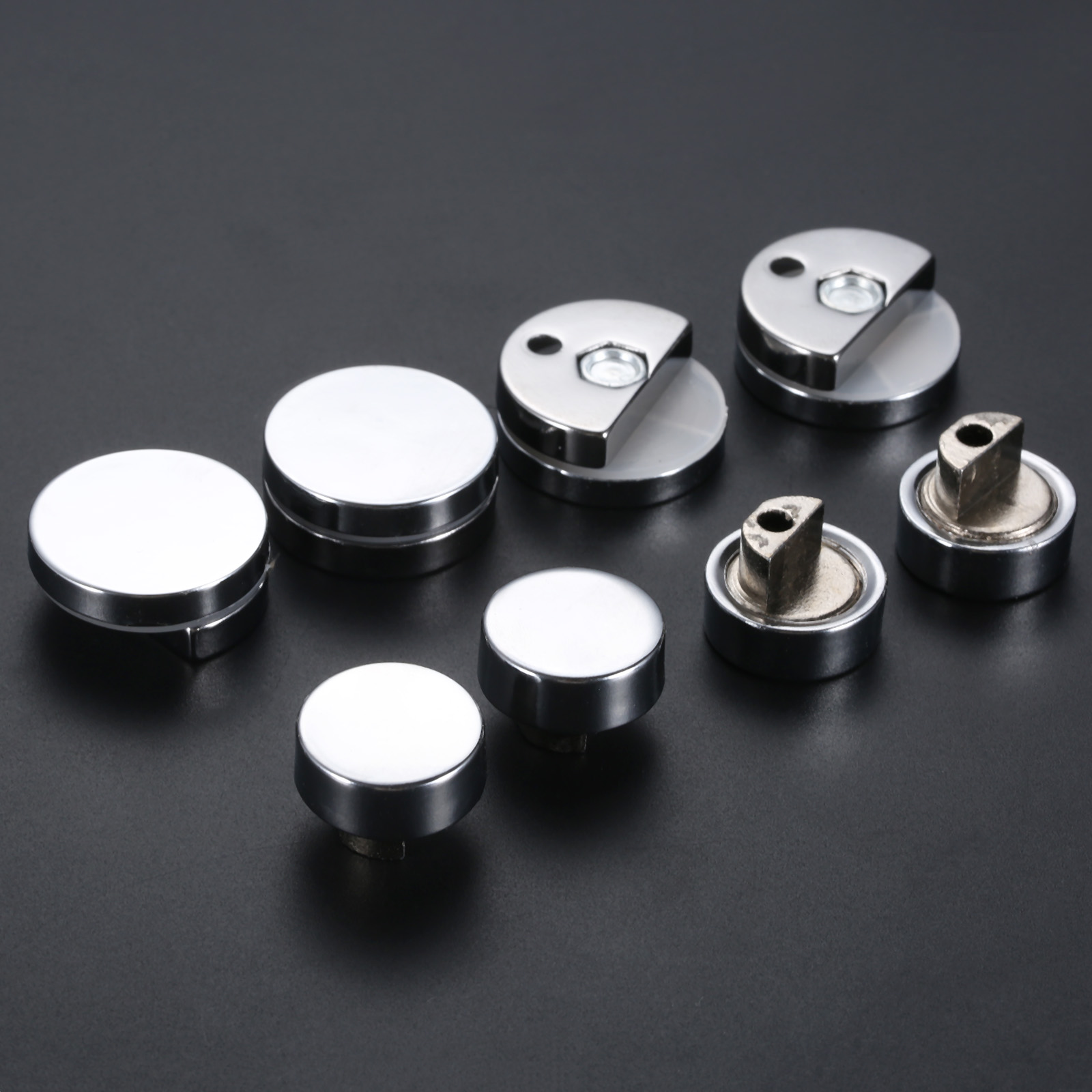 Home Hardware Bathroom Mirrors - 4pcs 20/27mm Round Glass Clamp Mirror