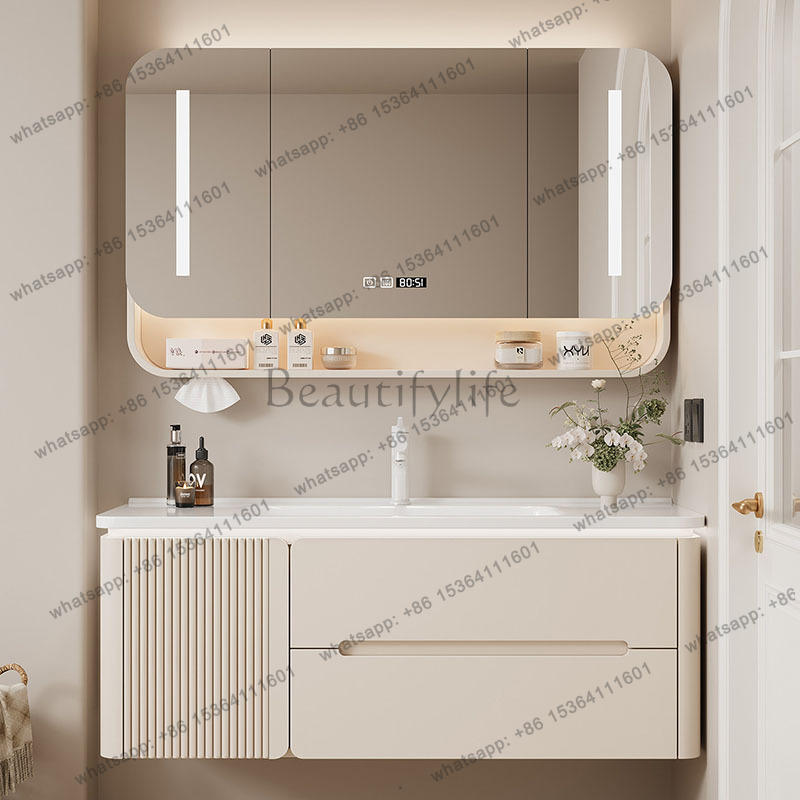 Home Bathroom Vanity Combo - LJYLuxury Modern Bathroom Cabinet Storage Organizer
