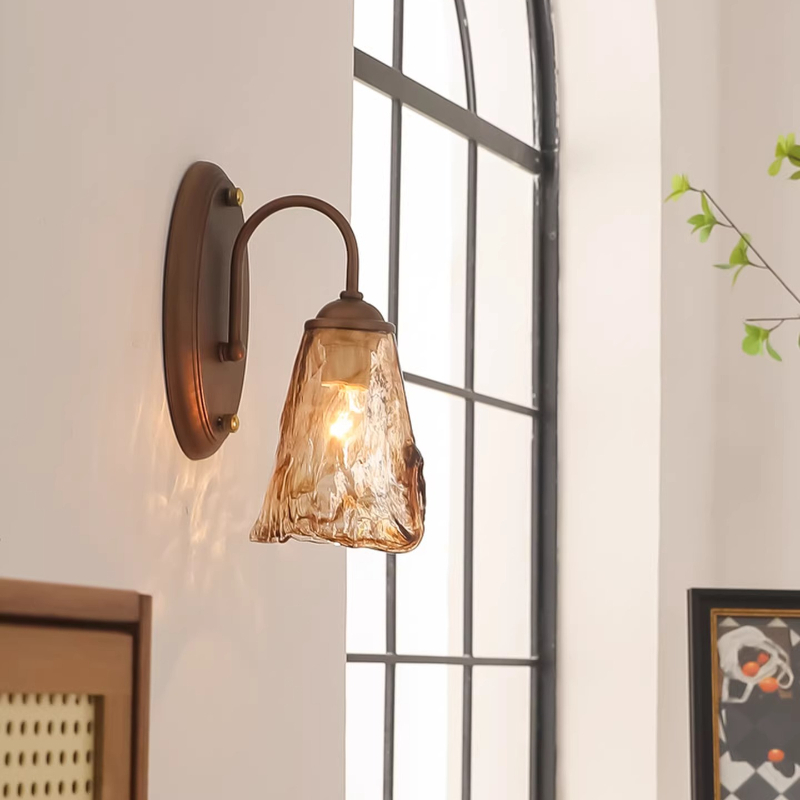 Home Bathroom Fittings - French Medieval Style Wall Lamps Glass