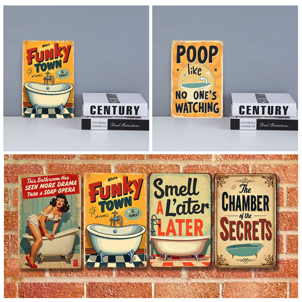 Funny Bathroom Rules Vintage M - огляд і ціна Home Bathroom Rules