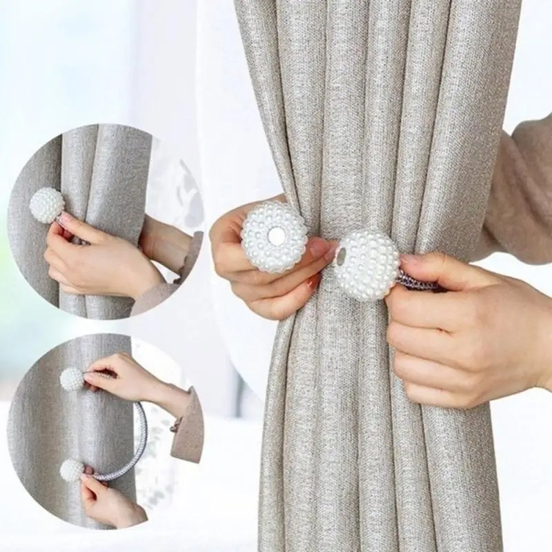 1/2PCS Pearl Magnetic Curtain  - огляд і ціна Home Bathroom Equipment