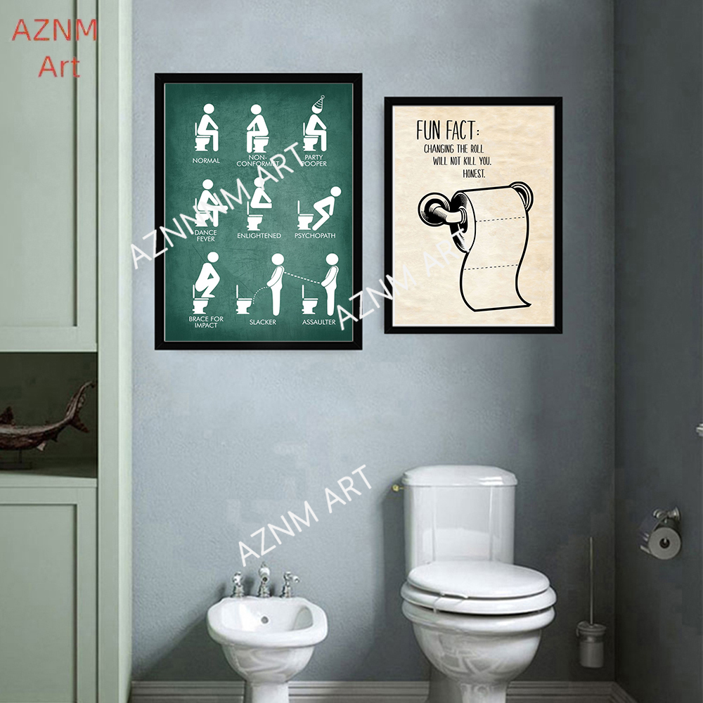 Wall Art Canvas Painting Funny - огляд і ціна Home Bathroom Rules