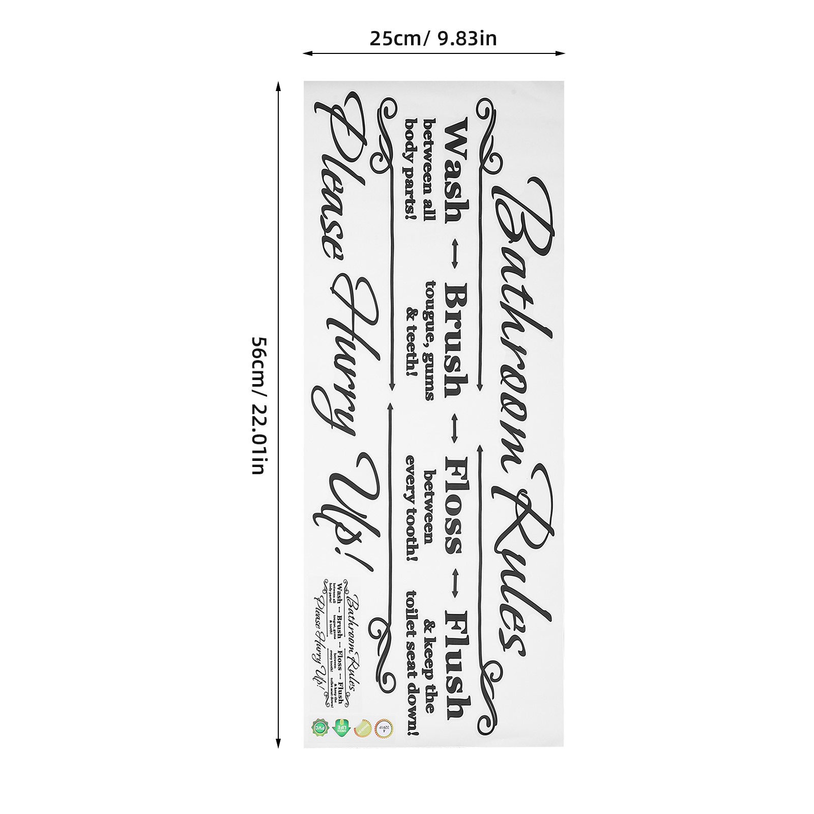 Bathroom Rules Wall Sticker Re - огляд і ціна Home Bathroom Rules