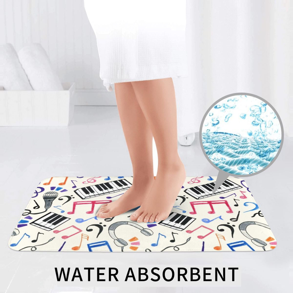 Good Beats - Music Notes & Sym - огляд і ціна Home Goods Bathroom Rugs