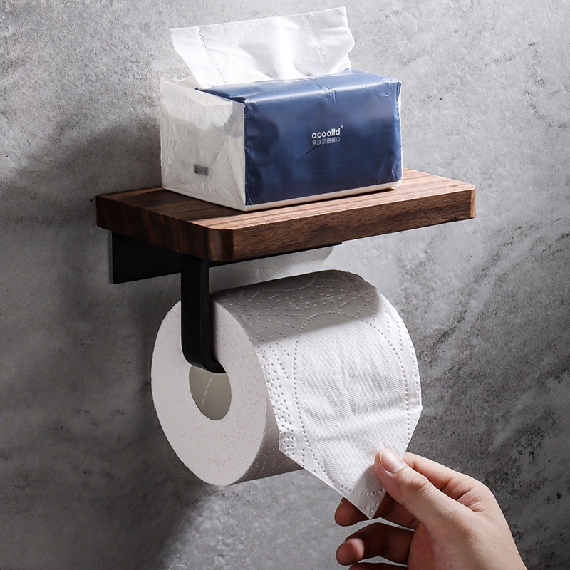Solid Wood Tissue Holder No Dr - огляд і ціна Home Bathroom Towel Dispenser