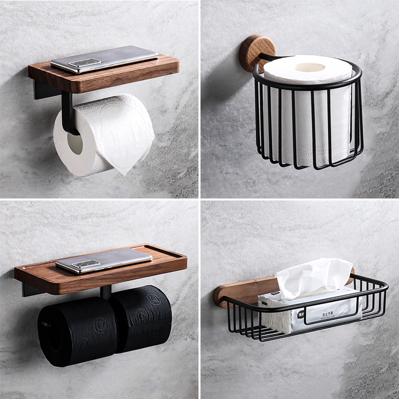 Solid Wood Tissue Holder No Dr - огляд і ціна Home Bathroom Towel Dispenser