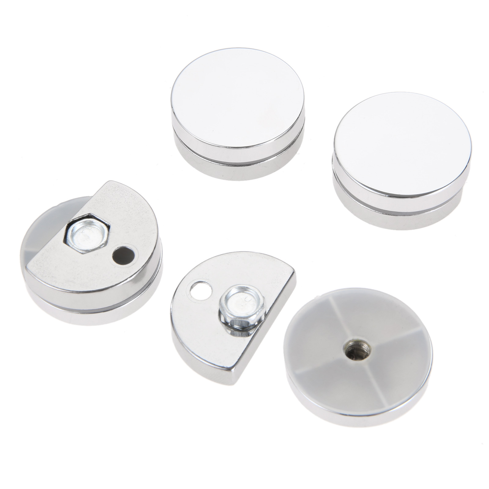 4Pcs 27mm Round Glass Clamp Mi - огляд і ціна Home Hardware Bathroom Mirrors