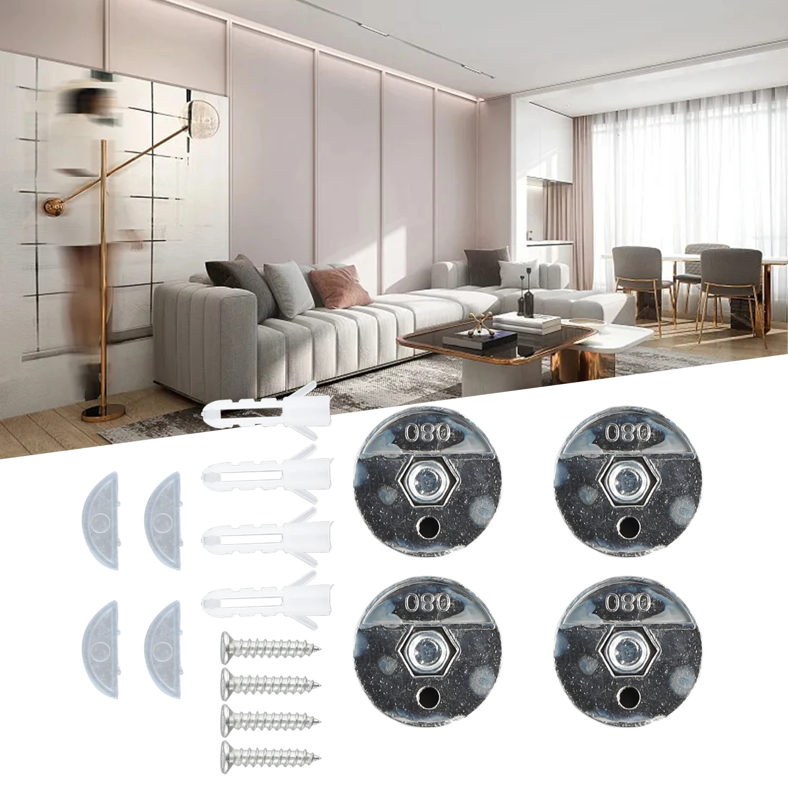 4pcs Glass Mirror Clips Mirror - огляд і ціна Home Hardware Bathroom Mirrors