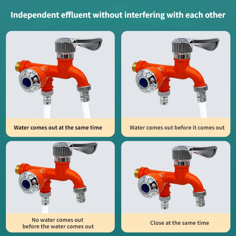 Faucet Double Outlet Dual Cont - огляд і ціна Home Bathroom Fittings