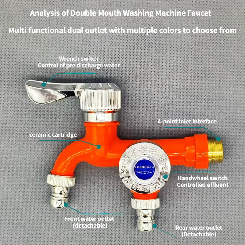 Faucet Double Outlet Dual Cont - огляд і ціна Home Bathroom Fittings