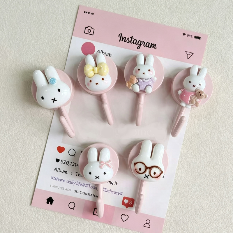 Cute Miffy Self Adhesive Hook  - огляд і ціна Home Edit Bathroom Organizer