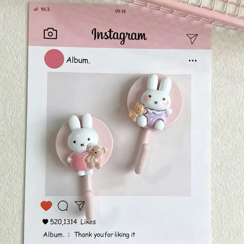 Cute Miffy Self Adhesive Hook  - огляд і ціна Home Edit Bathroom Organizer