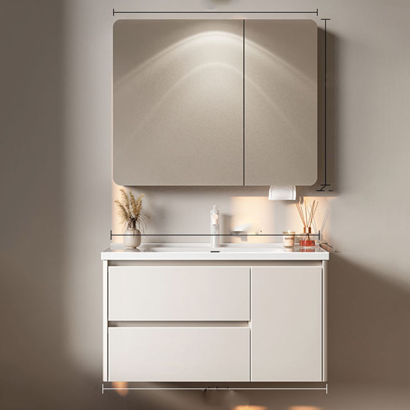 White Luxury Bathroom Cabinet  - огляд і ціна Home Bathroom Vanity Combo
