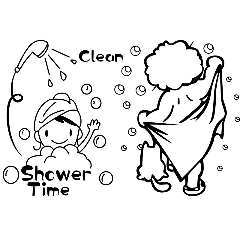 1pc Clean Shower Time Cute Lit - огляд і ціна Home Center Bathroom Accessories