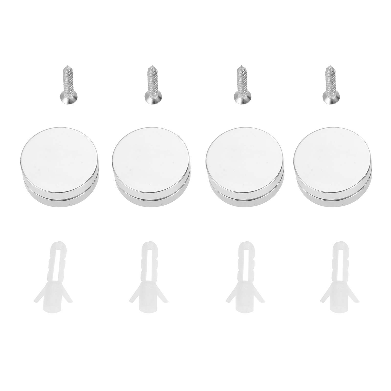 4Pcs 27mm Round Glass Clamp Mi - огляд і ціна Home Hardware Bathroom Mirrors
