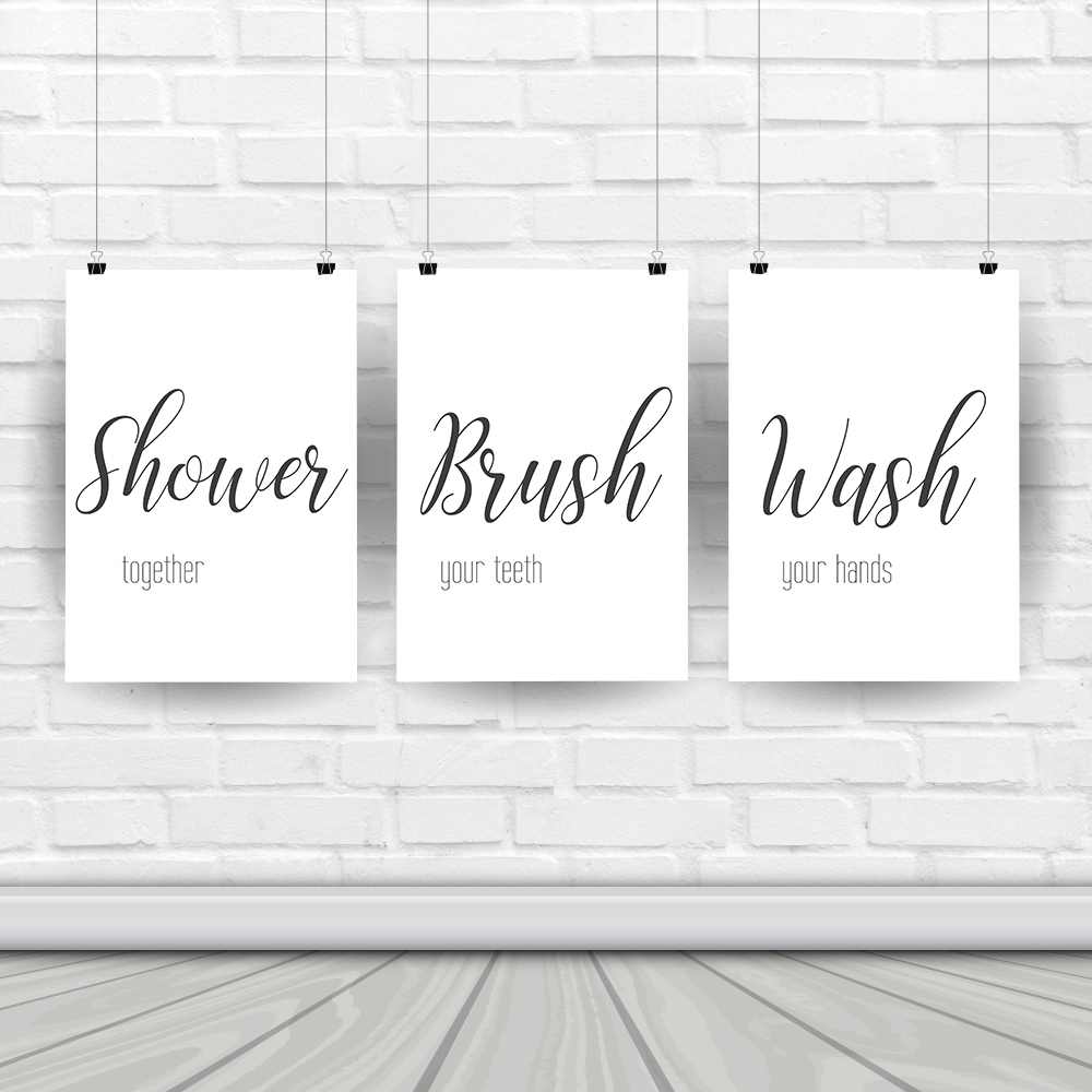 Wall Art Canvas Painting Funny - огляд і ціна Home Bathroom Rules