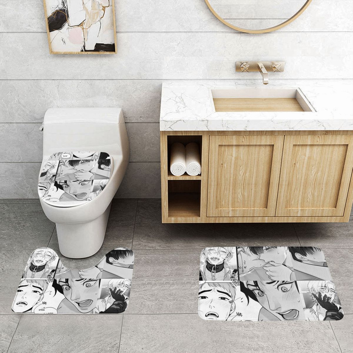 The Good Yaoi Boys 3 Pcs Bath  - огляд і ціна Home Goods Bathroom Rugs