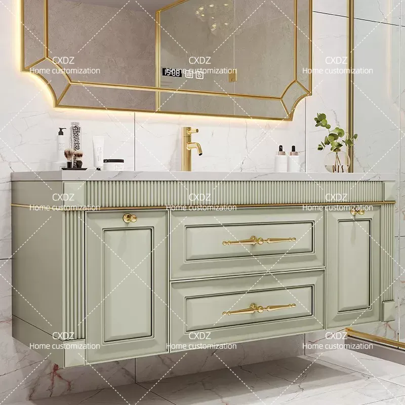 American Oak Rock Slab Seamles - огляд і ціна Home Bathroom Vanity Combo