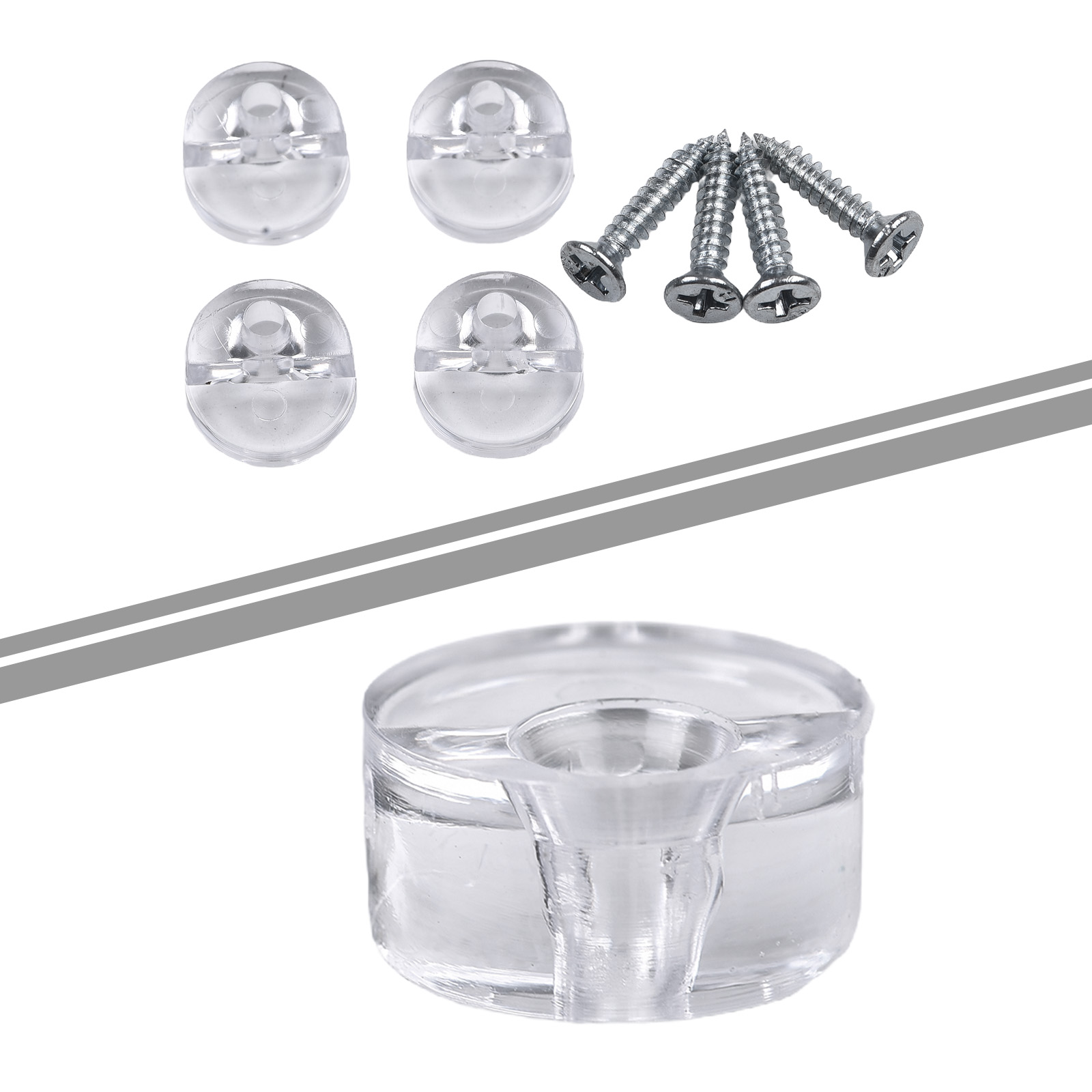 4PCS Mirror Fixing Clips Glass - огляд і ціна Home Hardware Bathroom Mirrors