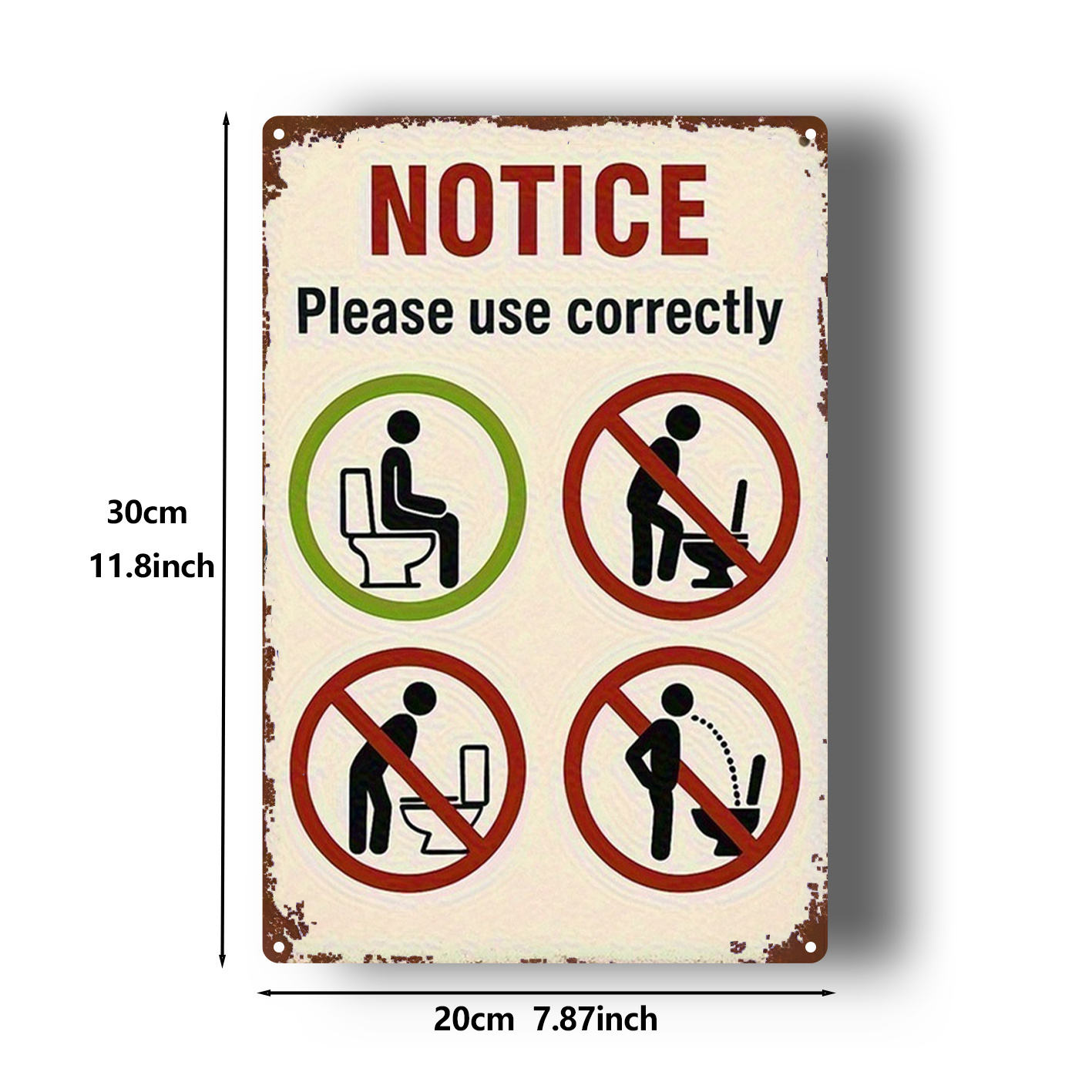 Vintage Flat 2D Aluminum Wall  - огляд і ціна Home Bathroom Rules